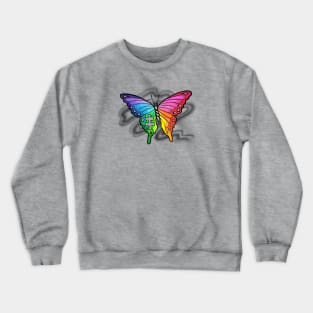 Rainbow Butterfly with Puzzle piece Crewneck Sweatshirt